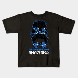 Messy Bun Angelman Syndrome Awareness Kids T-Shirt